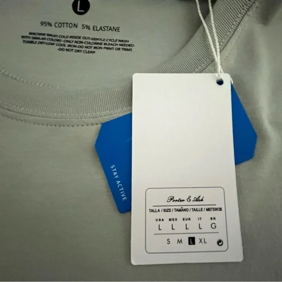 Porter & Ash 95% Cotton 4-way Stretch Short Sleeve Crew Neck Casual Top/Tshirt - Picture 7 of 9